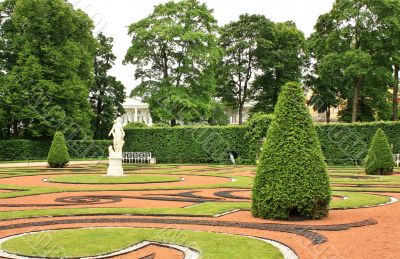 Flower beds of the old park 