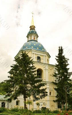 Belfry with blue top 