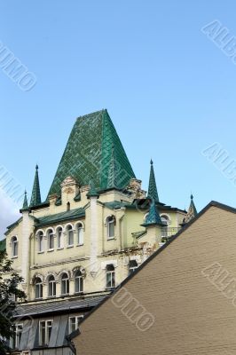 Old house with green turret