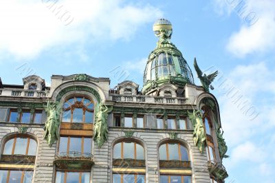 Facade of the building in style &ldquo;modern&rdquo;