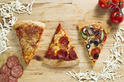 pepperoni cheese and mushroom pizza