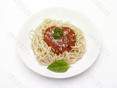 spaghetti plate