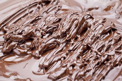 brown melted chocolate