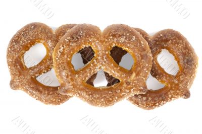sugar coated knot shape pretzel