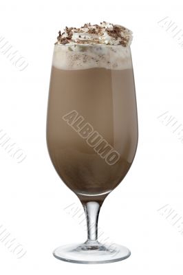 chocolate milk shake with whipped cream