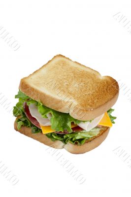 ham sandwich with toasted bread