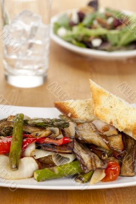 a plate of delicious grilled salad a plate of delicious grilled salad