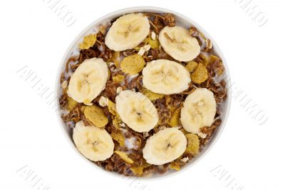 top view breakfast cereal