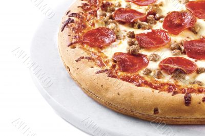 pizza on a white plate pizza on a white plate