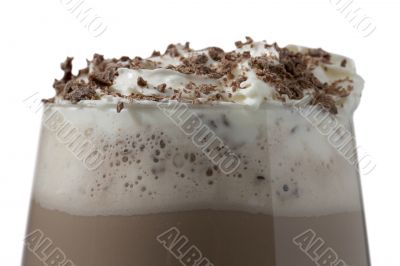 chocolate milk shake with whipped cream
