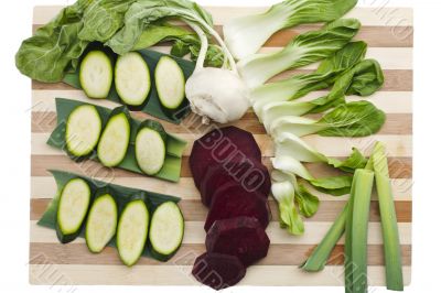 fresh leafy and root vegetables