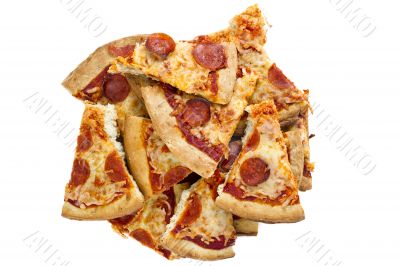 yummy pizza pie on white background