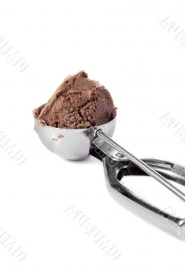 scoop of chocolate ice cream