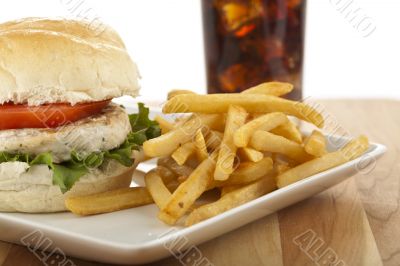 serving on fast food meal serving on fast food meal