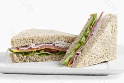 club sandwiches on a plate