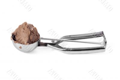 scoop of chocolate ice cream