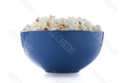 a bowl full of salted popcorn