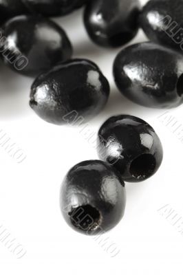 macro image ob black olives