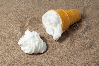 spilled ice cream sundae 