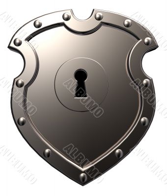 metal shield with keyhole