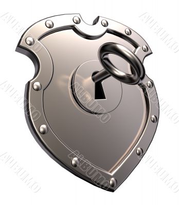metal shield with lock
