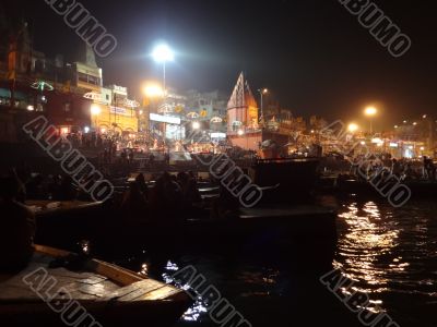 Evening traditional ritual on the Ganges