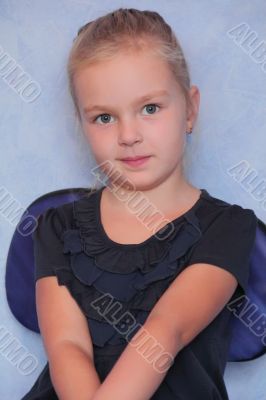 Beautiful girl with blond hair and blue eyes Beautiful girl with blond hair and blue eyes