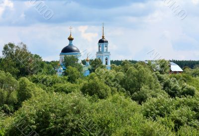 Rural landscape with church