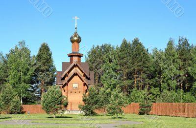 Rural landscape with church