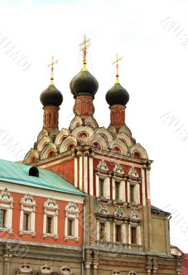 Domes of the church of St. Nicholas in Moscow