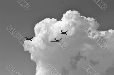 Russian strategic bombers &ldquo;Tu 160&rdquo; in flight