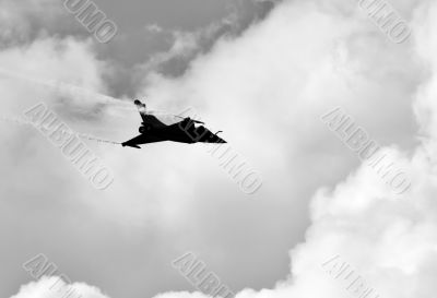Demonstrative performance by the jet Dassault Rafale at the air 