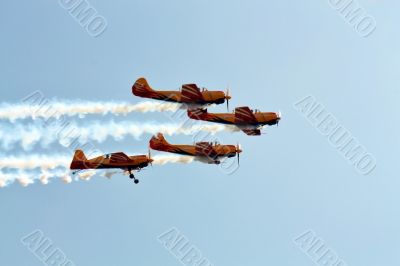 Aerobatic  group &ldquo;First flight&rdquo; in the sky