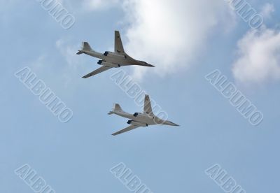 Russian strategic bombers &ldquo;Tu 160&rdquo; in flight