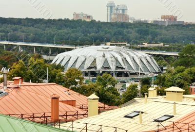 Dome of the sports complex, view from above