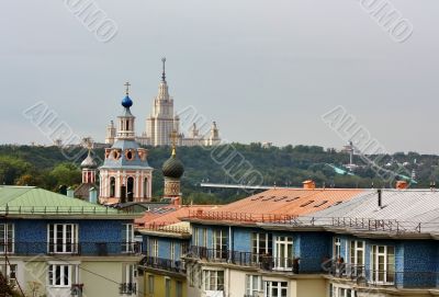 View on Sparrow Hills in Moscow