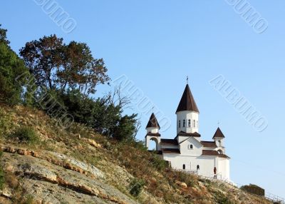 Landscape with church