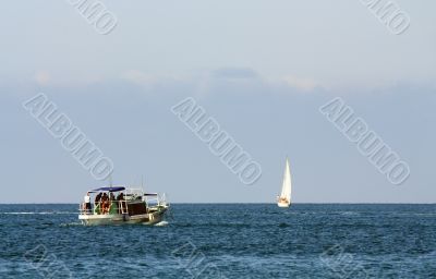 Yacht in the sea
