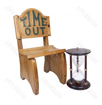 Hour Glass Next to Time Out Chair