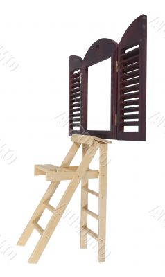 Step Ladder Next to Window