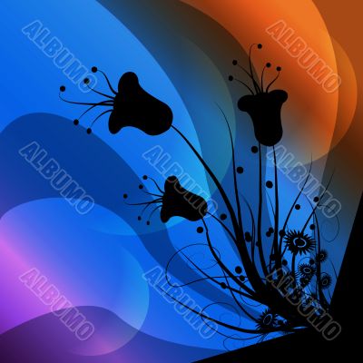 clip art of a flower background