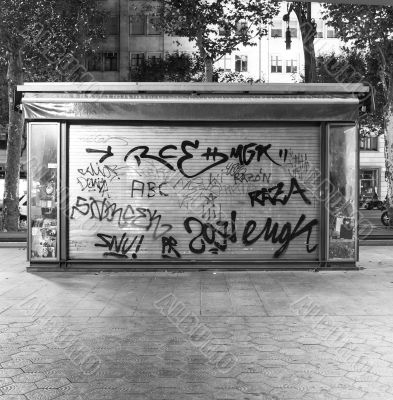graffiti in barcelona spain