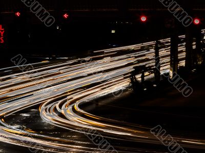 abstract view of lights at road abstract view of lights at road