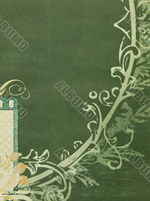 green floral abstract background