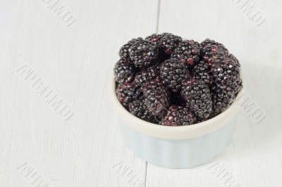 top view image of blackberries on bowl top view image of blackberries on bowl