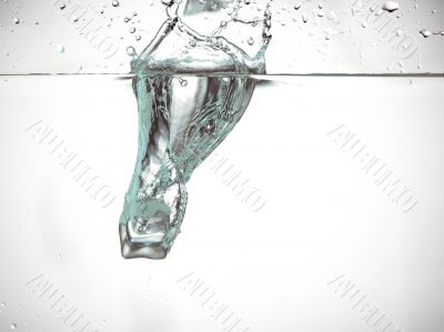 splashing of clear water