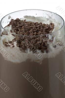 chocolate drink with whipped cream chocolate drink with whipped cream