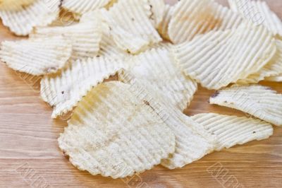 potato chips on table potato chips on table