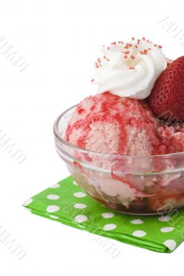 strawberry ice cream bowl