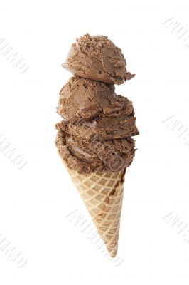 chocolate ice cream in cone chocolate ice cream in cone